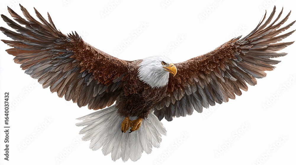 Obraz premium bald eagle isolated on white