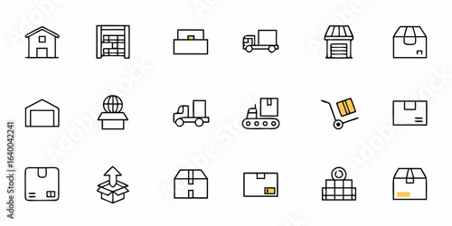 A casual and approachable set of icons for self-service moving and rental vehicle companies. Great for truck rental websites, moving guides, and packing tutorials
