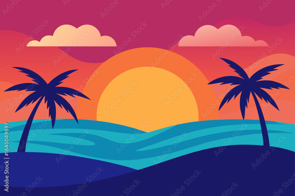 Obraz premium sunset on the beach