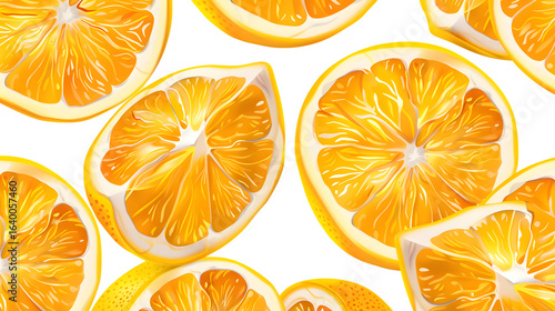 Vibrant Lemon Slice Seamless Pattern for Designs and Projects