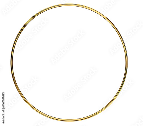 Gold circular frame on black background