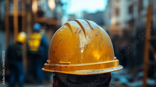 Yellow Construction Helmet on Ground at Building Site During Daylight With Wo...
