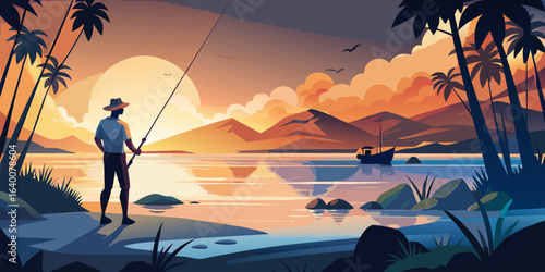 Vector Fishing and Outdoor Adventure