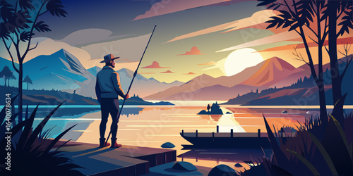 Vector Fishing and Outdoor Adventure