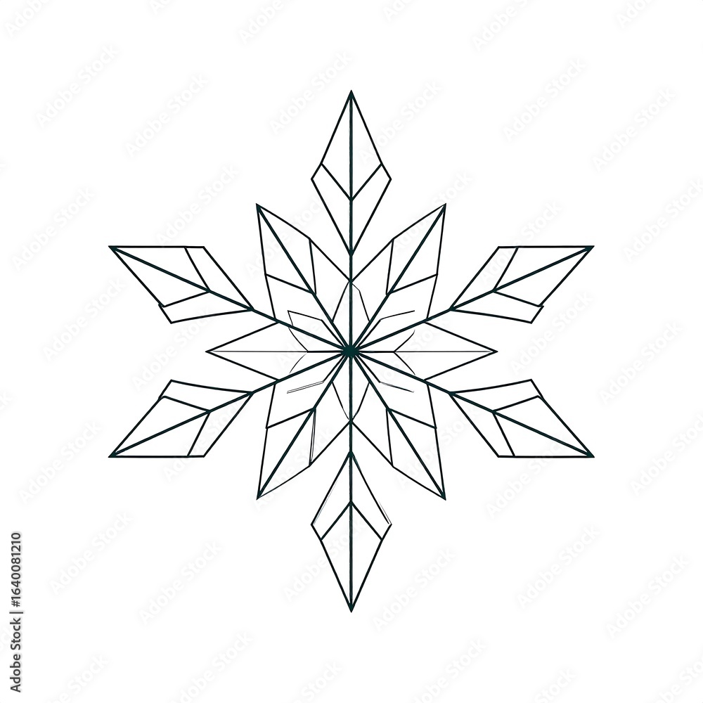 Obraz premium Abstract snowflake design (1)