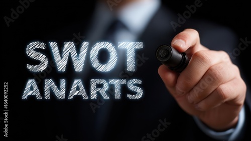 Wallpaper Mural Businessman writing SWOT analysis Torontodigital.ca