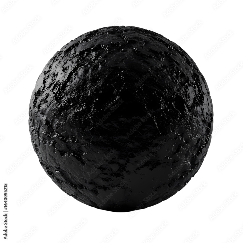 Fototapeta premium Black Sphere Texture: Perfect for 3D Modeling, Design Projects & Visuals