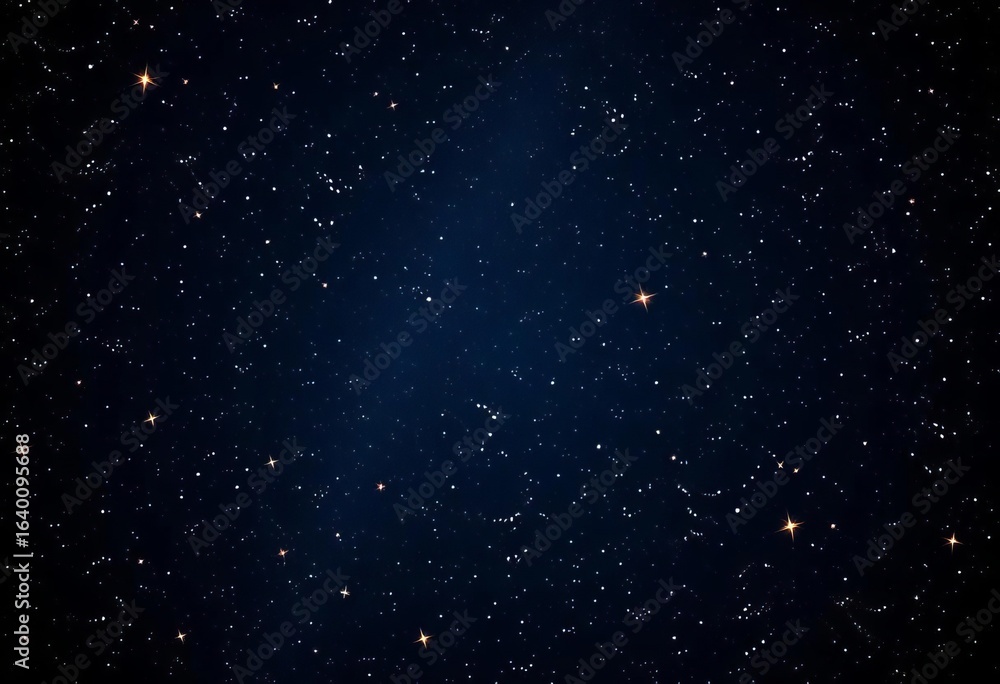 Fototapeta premium A captivating seamless pattern of twinkling stars scattered across a dark night sky, cosmos, background