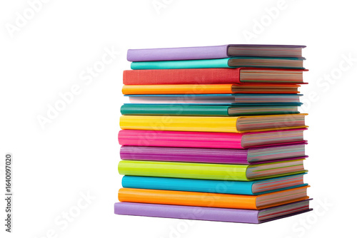 Wallpaper Mural Colorful books stacked high Torontodigital.ca