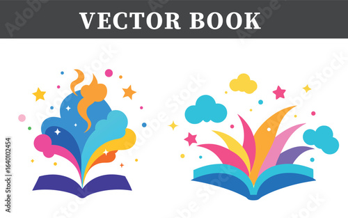 agical Book Illustration – Fantasy Spellbook, Enchanted Book Vector for Storytelling and Design