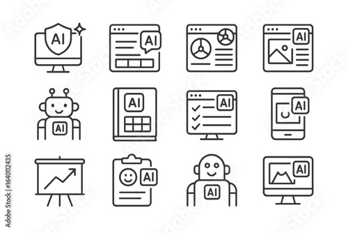 Vector ai generator content predictor color branding assistant icons tool brand icon