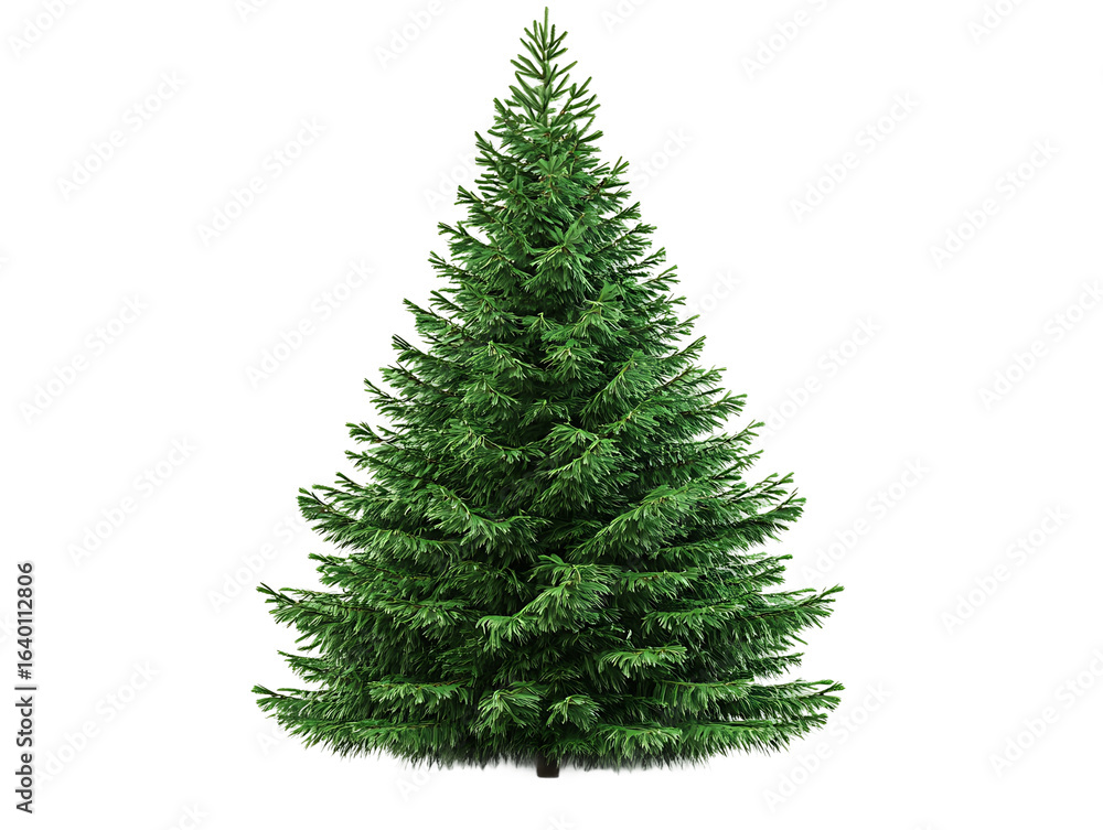 Fototapeta premium Realistic christmas tree isolated on transparent background