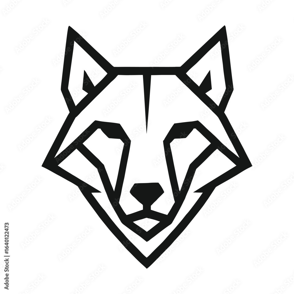 Geometric Wolf Head Logo – Modern Wild Animal Line Art Vector for Branding and Mascot Design Geometric Wolf Head Logo – Modern Wild Animal Line Art Vector for Branding and Mascot Design