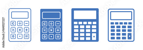 Calculator icon set vector. Accounting calculator sign and symbol.