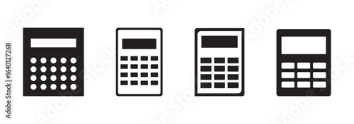 Calculator icon vector. Accounting calculator sign and symbol.