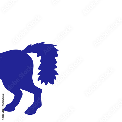 Horse Stallion Half Back Side Rear End Part Funny
