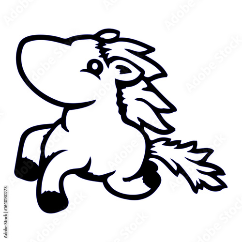 Horse Happy Running Jumping Cute Little Sweet Pony