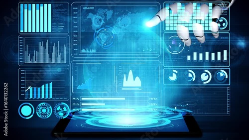 Wallpaper Mural AI artificial intelligence drives data analytics with predictive models, smart dashboards, and virtual assistant insights for data-driven business decisions. Torontodigital.ca