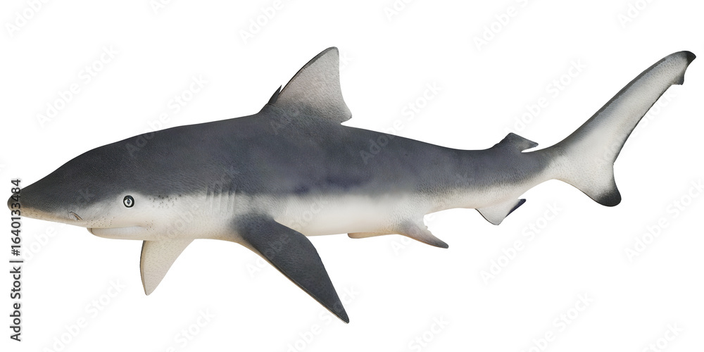 Fototapeta premium Graceful shark swimming in open waters