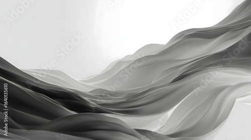 Abstract Black and White Wave Patterns