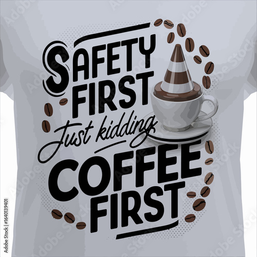 A trendy and artistic vector design for a white t-shirt featuring a clever and humorous statement