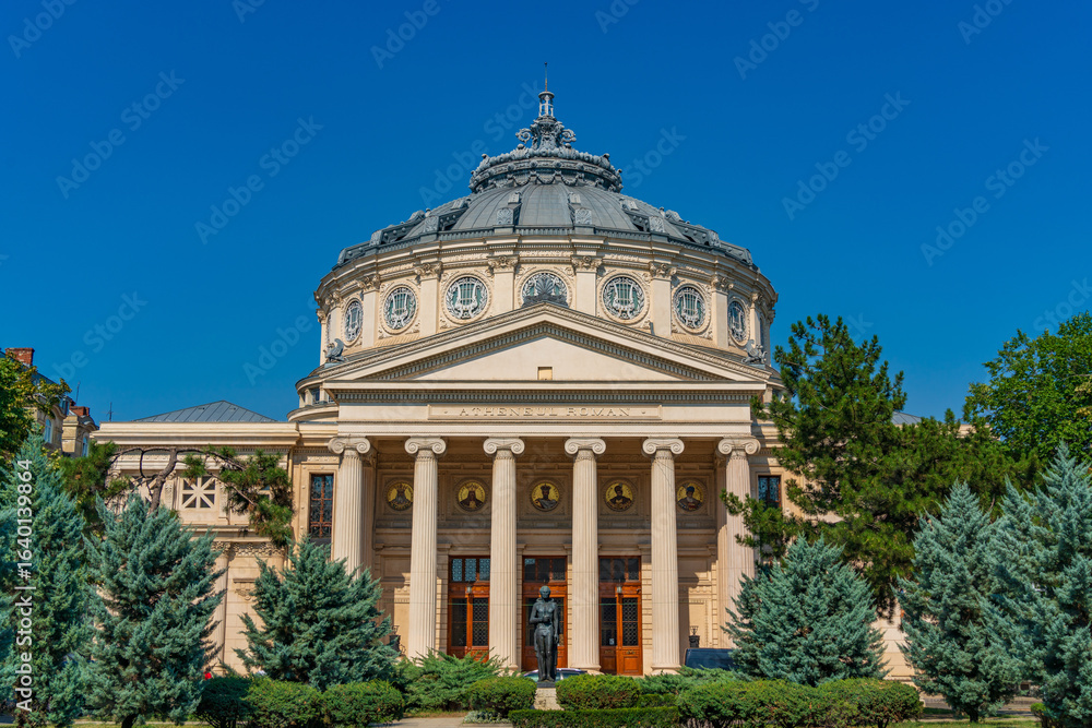 Fototapeta premium Romanian Athenaeum, a concert hall in Bucharest, Romania