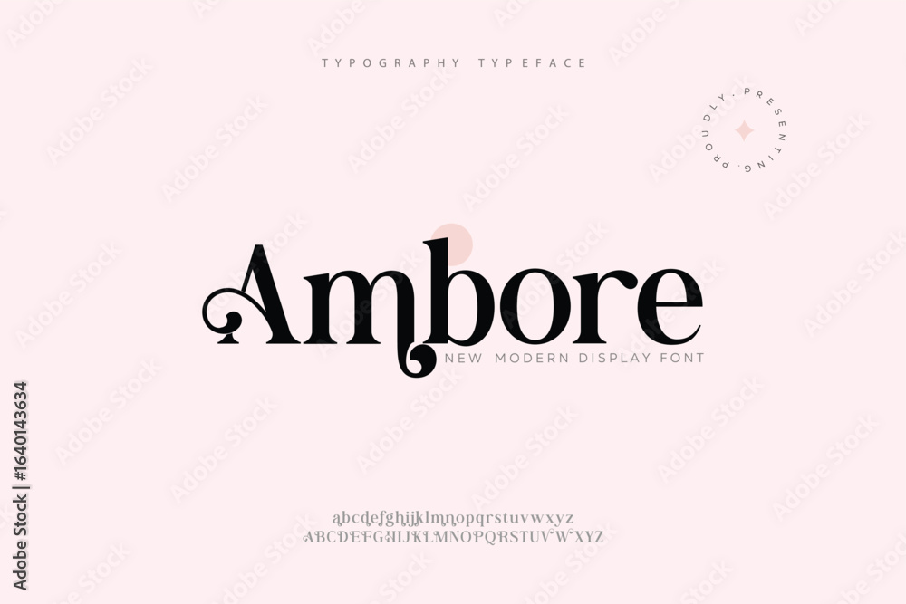 Ambore typography beauty fashion elegant minimalist serif italic fonts decorative wedding vintage retro logos. Minimal luxury font alphabet logo. Vector illustration
Ambore typography beauty fashion elegant minimalist serif italic fonts decorative wedding vintage retro logos. Minimal luxury font alphabet logo. Vector illustration