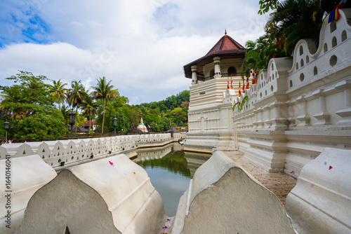 The Octagon and moat of Sri Dalada Maligawa in Kandy, Sri Lanka—historic feature of the Temple of the Tooth
