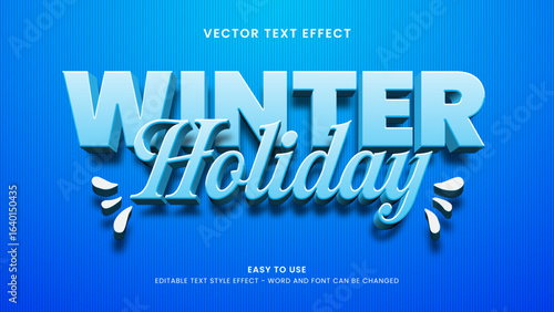 winter holiday editable text effect