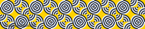 Geometric seamless pattern with monochrome circles for fabric, textile, surface, interior design, identity. Accent abstract background. Vector illustration. 