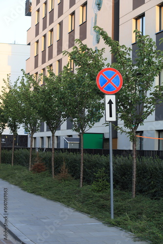 No parking sign near the house