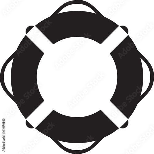 Lifebuoy icon silhouette