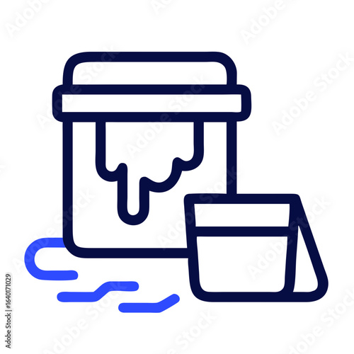 Spill kit icon depicting a container and absorbent material
