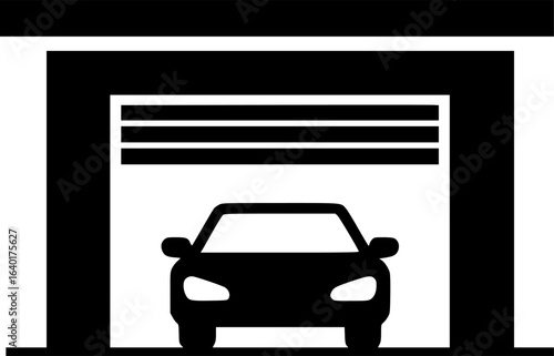 car garage vector flat icon