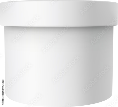 White round box mockup