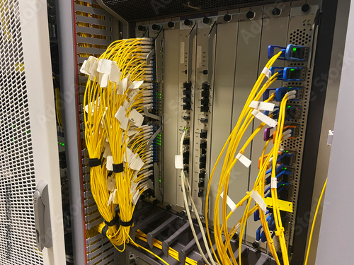 Fiber-optic data transmission systems, Telecommunication equipment, Data center, the telecom operator