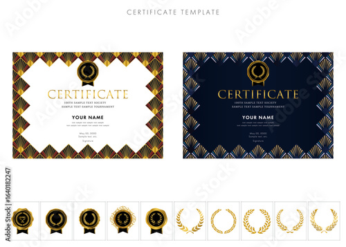 賞状２３６（横）certificate　award　表彰状　celebration