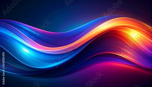 Abstract vibrant wavy design