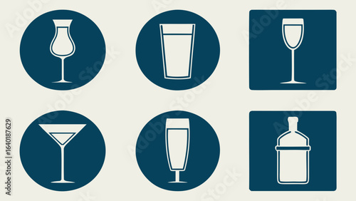 set of drinks icons