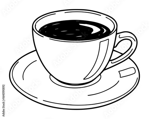 cup of coffee sketch vector illustration