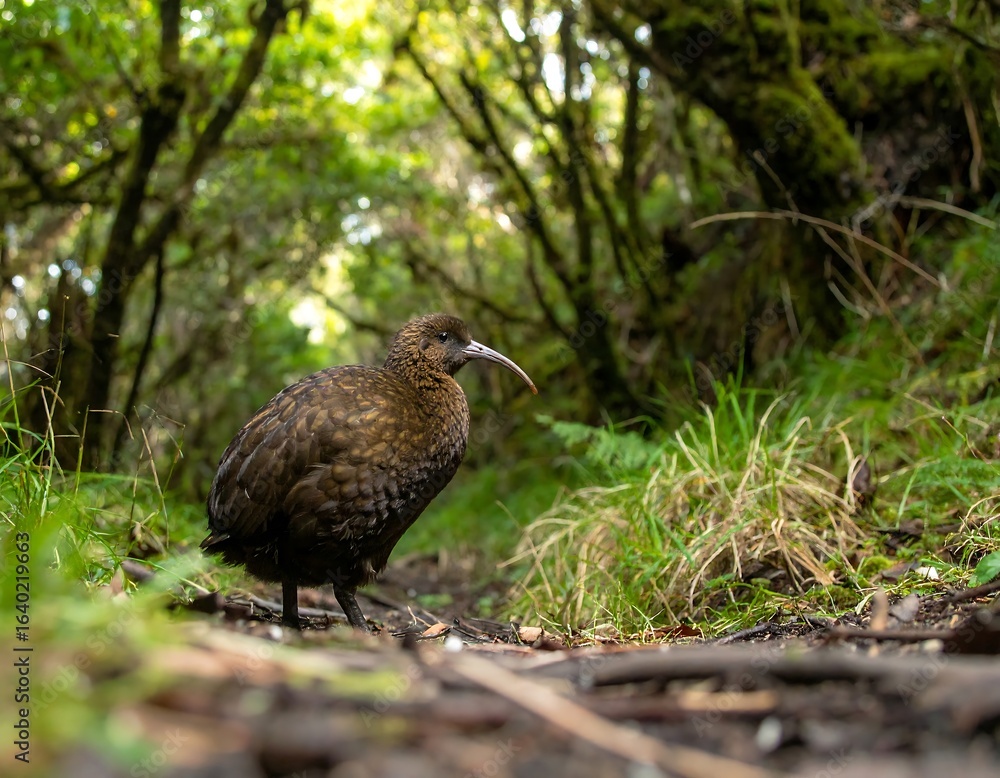 Obraz premium Bird in a lush forest
