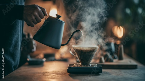Coffee brewing process pour over