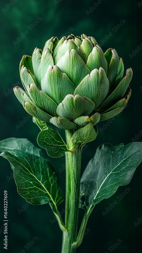 Fototapeta premium Vibrant Green Artichoke Close-Up