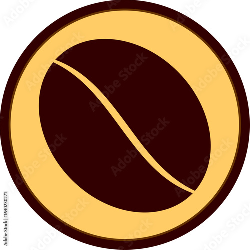 Coffee bean icon, vector