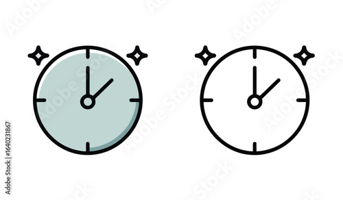 Time is Ticking Clock Illustration Revealing the Hour and Minute Details Representing Timing