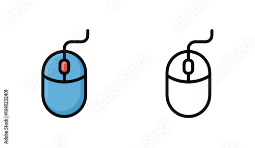 Computer Mice Icons Simple Technology Device Input Tools Wireless Gadget Interface Pointing Device Symbols