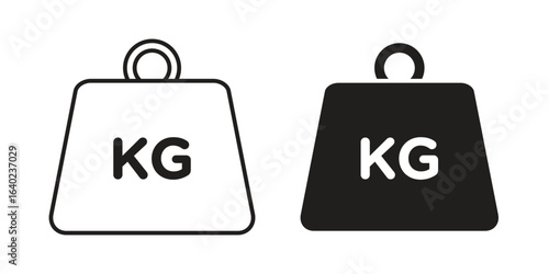 Weight icon elements. doodle graphics icons.