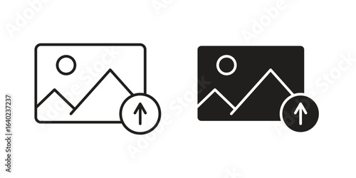 Upload photo icon elements. doodle graphics icons.