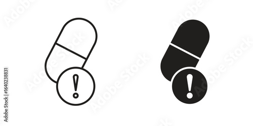 Overdose icon elements. doodle graphics icons.