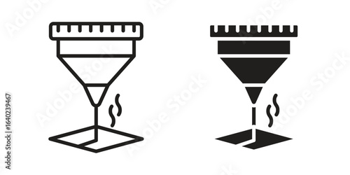 Laser machine icon elements. doodle graphics icons.